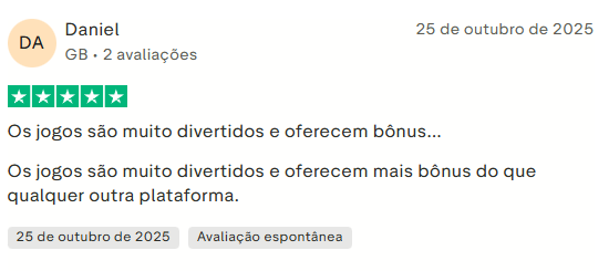 Avaliação de cliente Nine Casino